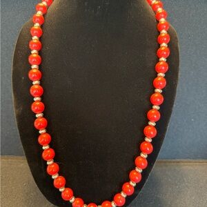 Vibrant Red Vintage Necklace